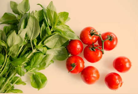 Tomatoes and Basil