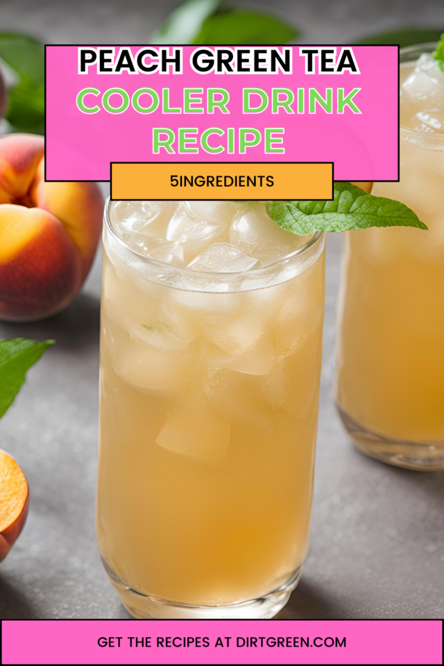 Peach Green Tea Cooler Drink Recipe