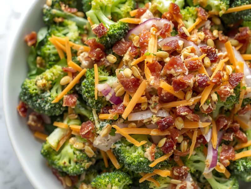 Zesty Broccoli Salad with Bacon