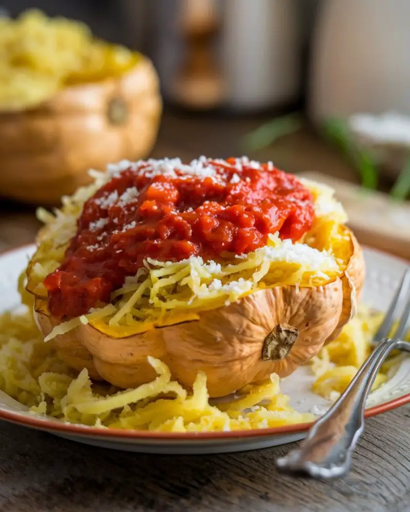 Classic Spaghetti Squash with Marinara Sauce