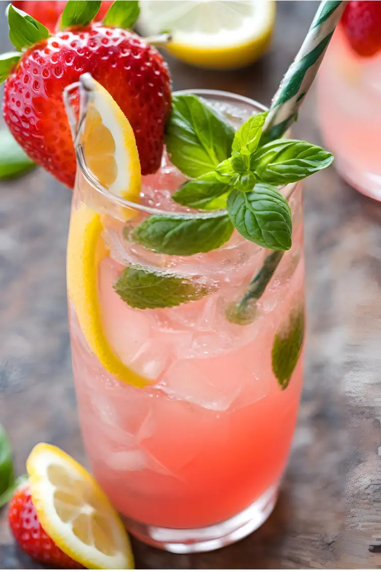 Strawberry Basil Lemonade