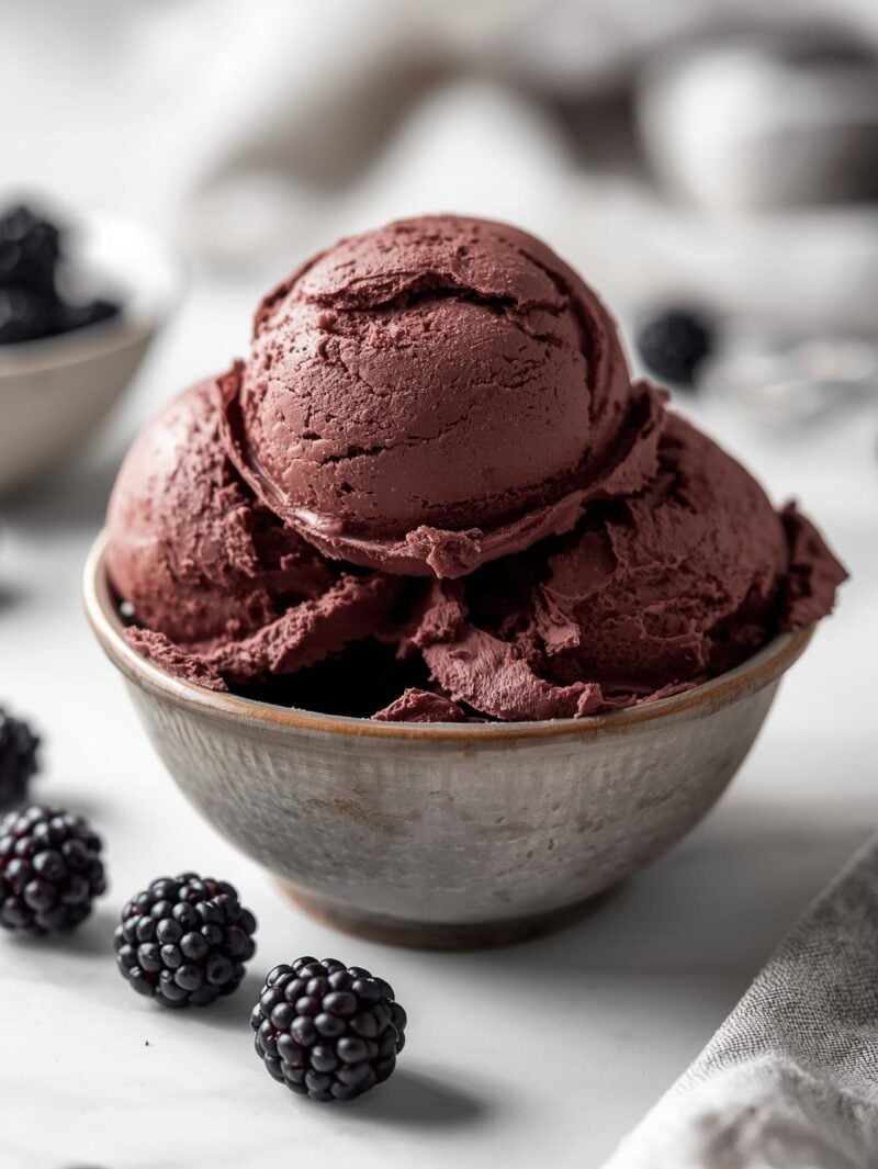 Homemade Black Berry Chocolate Ice Cream Recipe