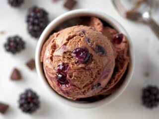 Homemade Black Berry Chocolate Ice Cream Recipe