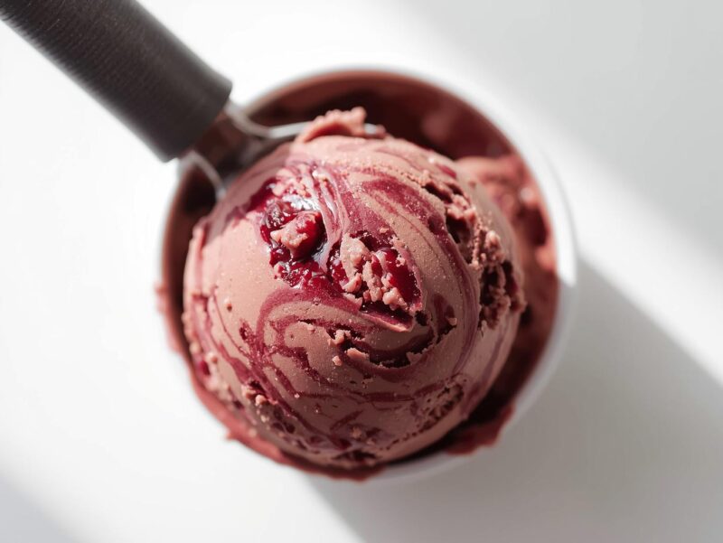 Homemade Black Berry Chocolate Ice Cream Recipe