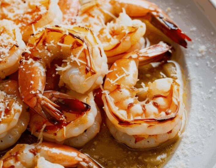 Easy Garlic Shrimp With Parmesan
