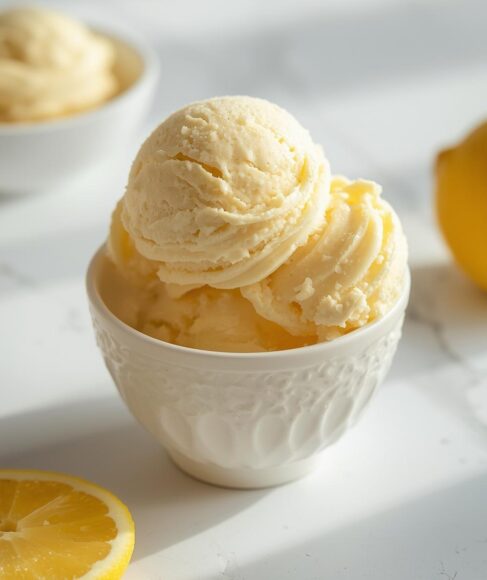Creamy Lemon Cheesecake Ice Cream Recipe