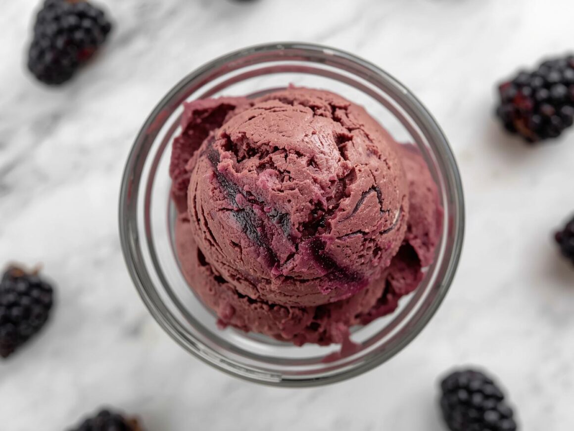 Homemade Black Berry Chocolate Ice Cream Recipe