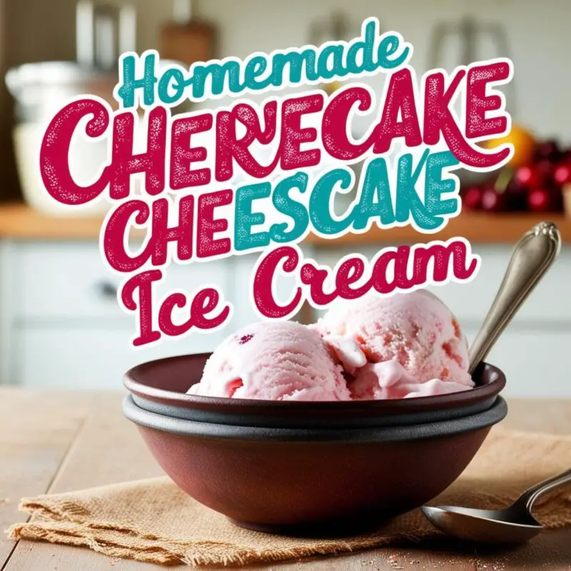 Homemade Cherry Cheesecake Ice Cream Recipe