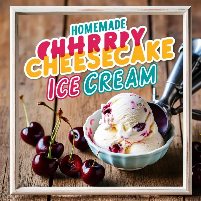 Homemade Cherry Cheesecake Ice Cream Recipe