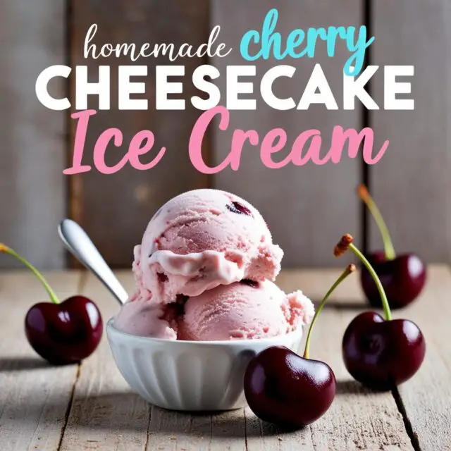 Homemade Cherry Cheesecake Ice Cream Recipe