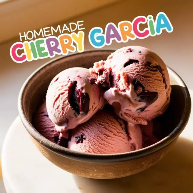 Homemade Cherry Garcia Ice Cream