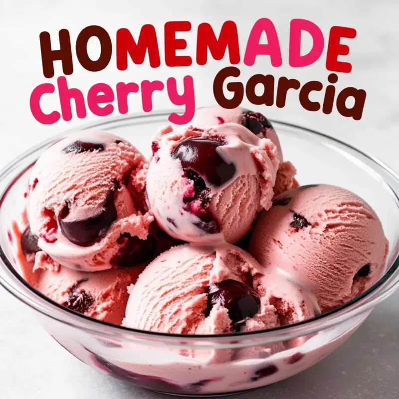 Homemade Cherry Garcia Ice Cream