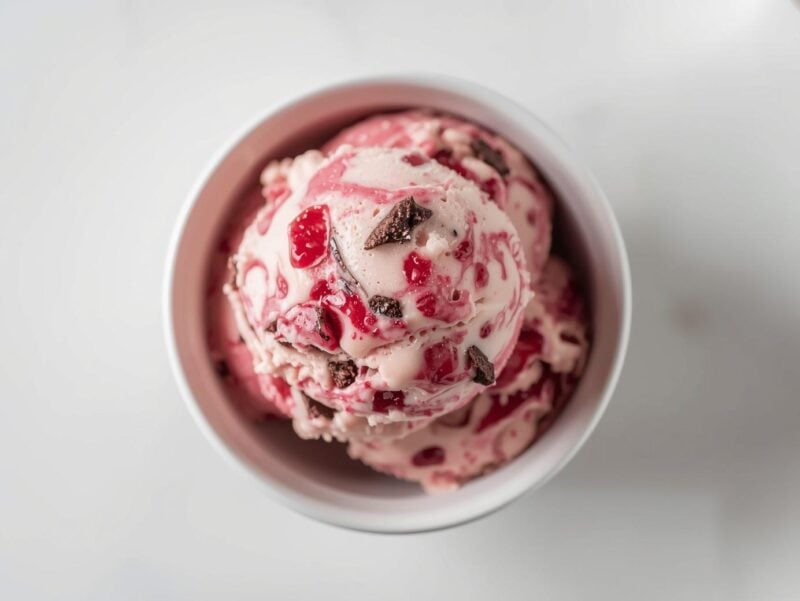 Homemade Cherry Garcia Ice Cream