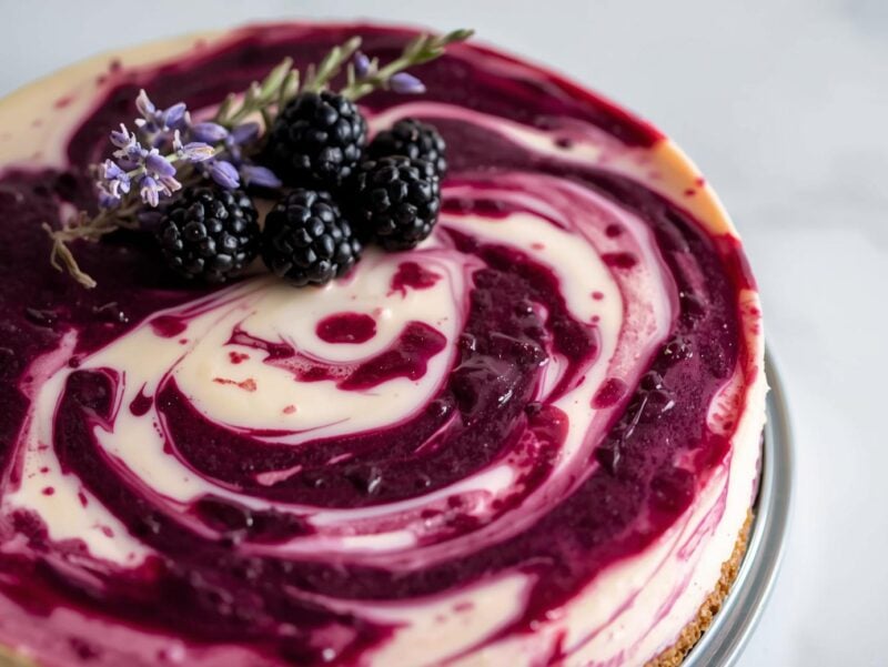 Blackberry Lavender Cheesecake