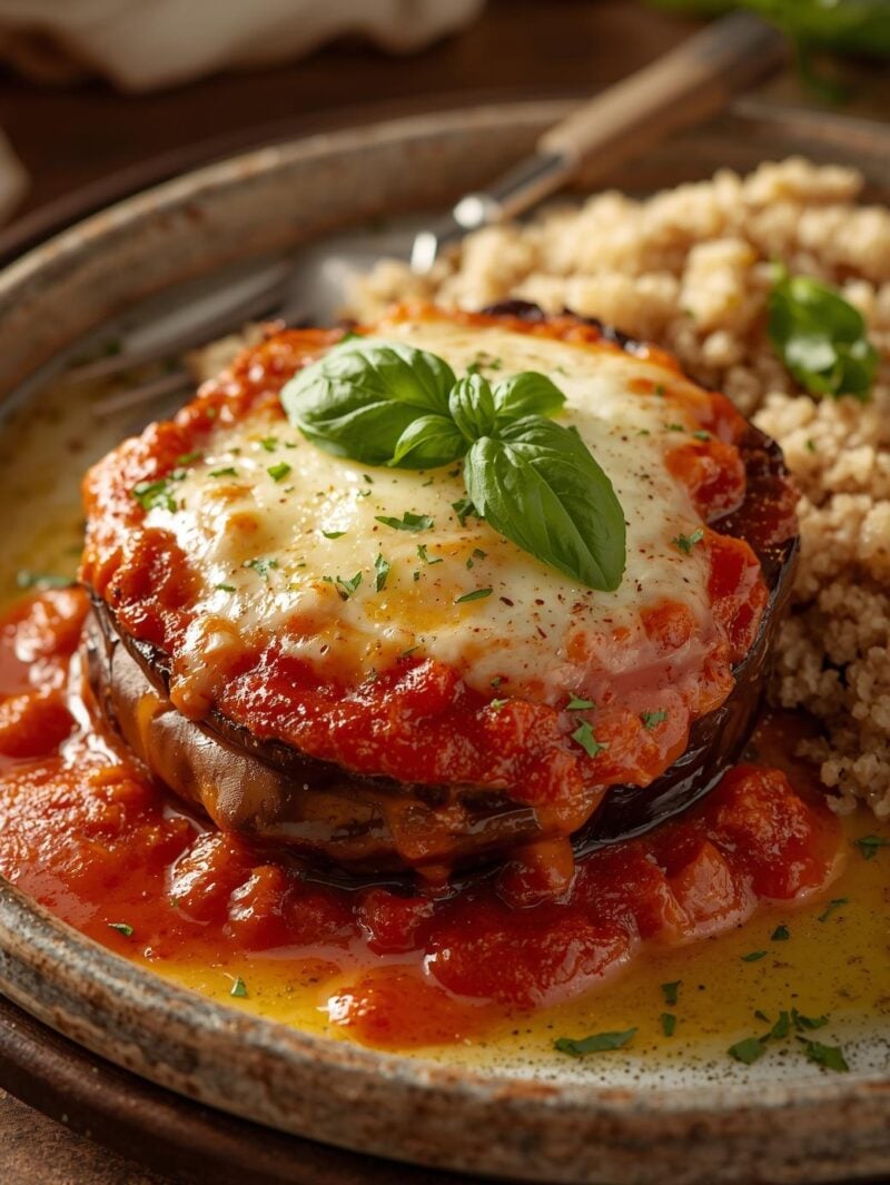 Eggplant Parmesan with Quinoa