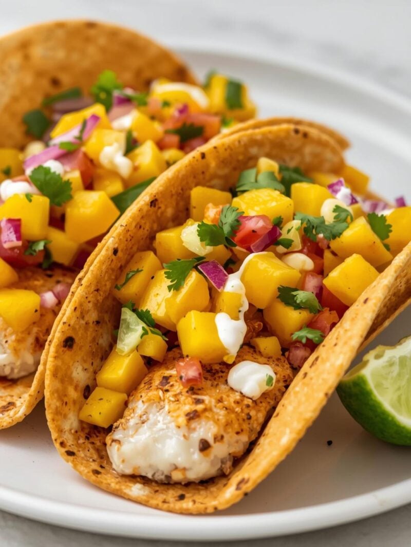 Fish Tacos with Mango Salsa