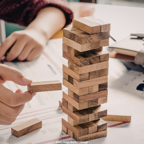 Giant Jenga Stack Challenge