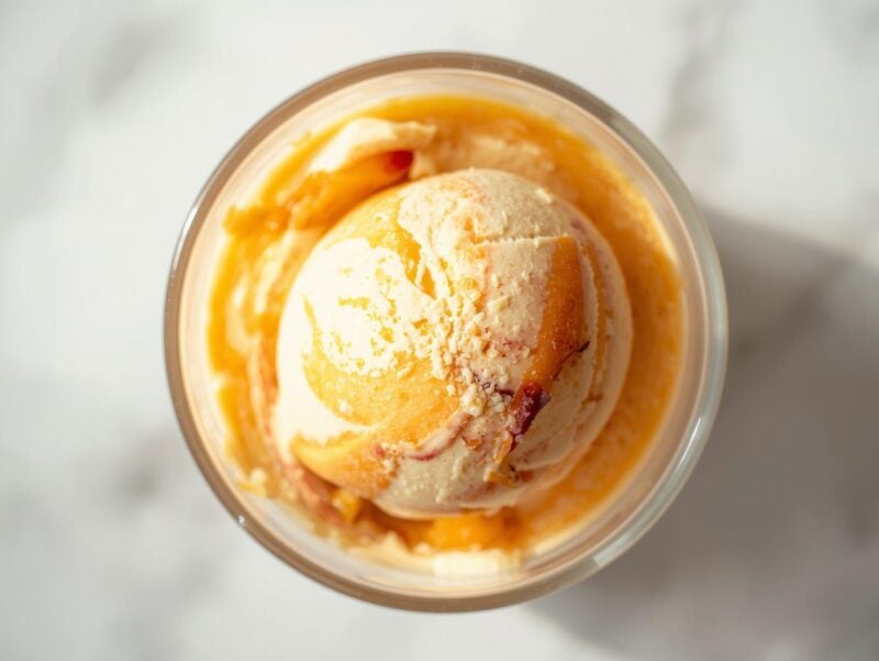 Ginger Peach Ice Cream