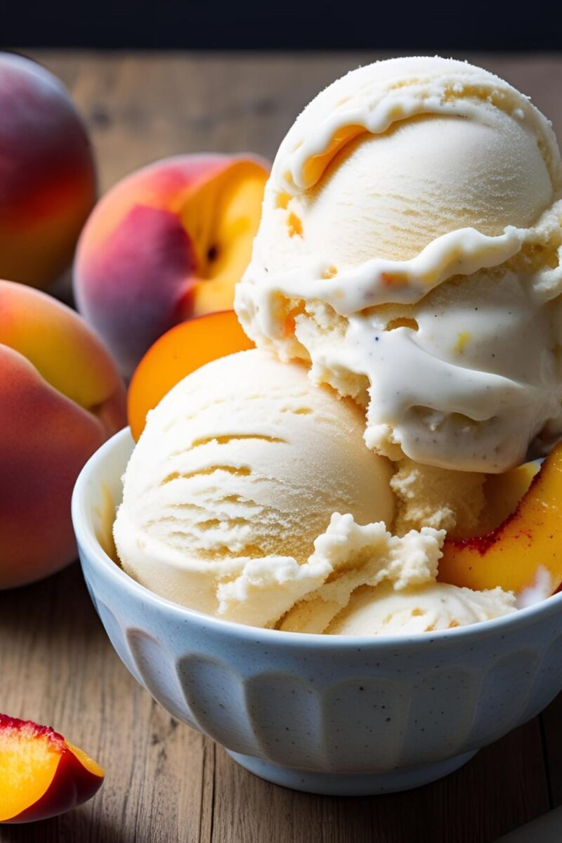 Ginger Peach Ice Cream