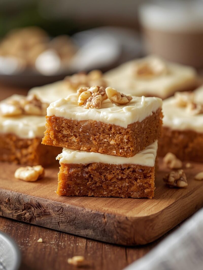 Homemade Carrot Cake Bars: Perfectly Sweet & Moist