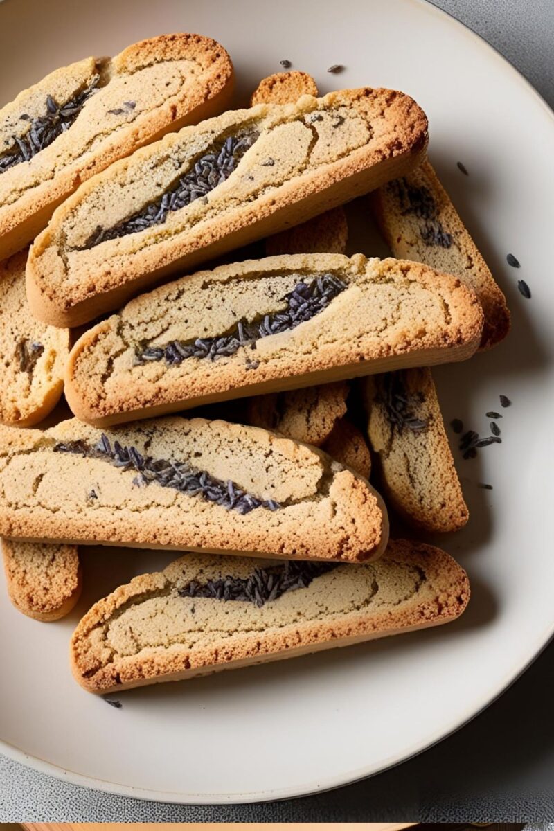 Lavender Biscotti Cookies