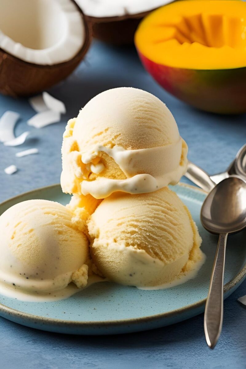 Mango Coconut Ice Cream