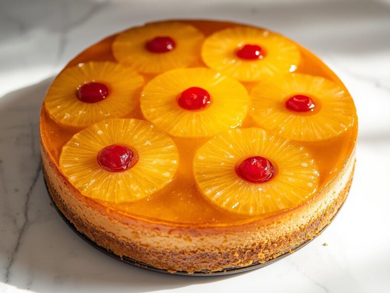 Pineapple Upside-Down Cheesecake