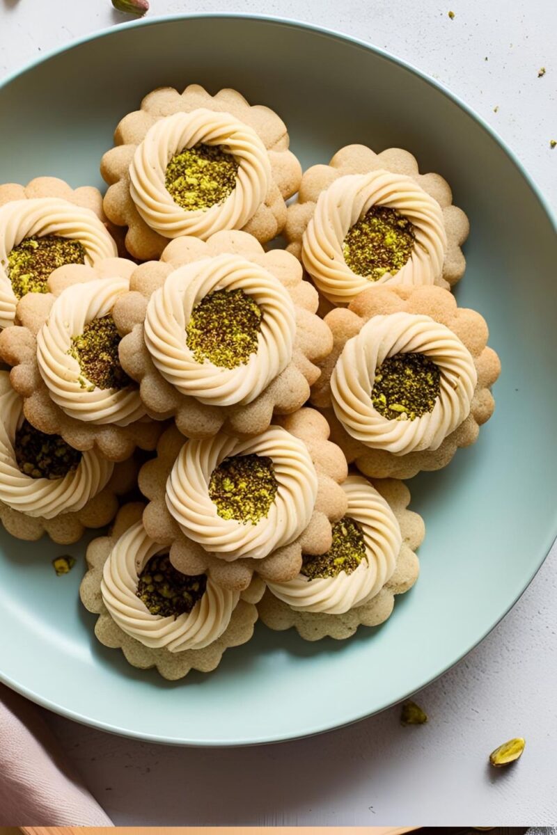 Pistachio Rose Cookies