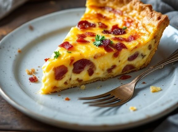 Quiche Lorraine with Bacon and Cheese