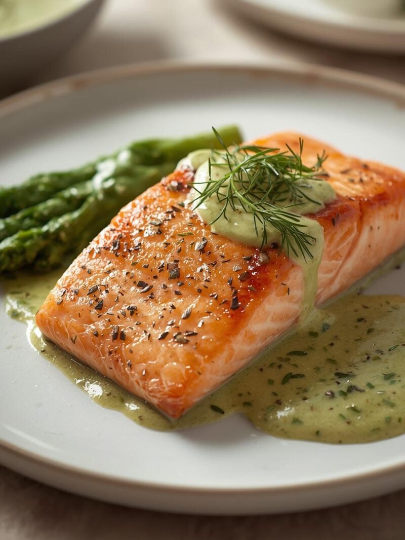 Savory Salmon with Dill Sauce