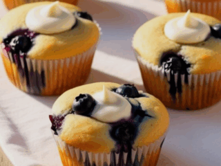 Perfect Vegan Blueberry Cream Cheese Muffins