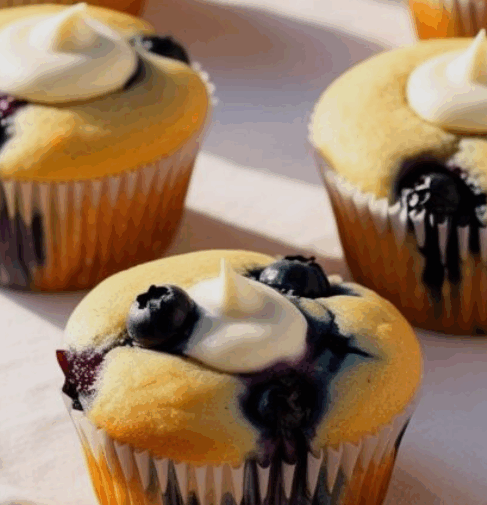 Perfect Vegan Blueberry Cream Cheese Muffins