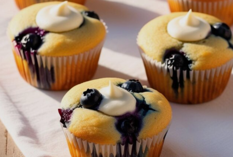 Perfect Vegan Blueberry Cream Cheese Muffins