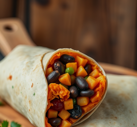Sweet Potato and Black Bean Wrap