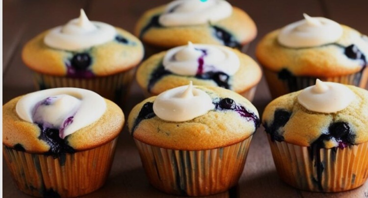 Perfect Vegan Blueberry Cream Cheese Muffins