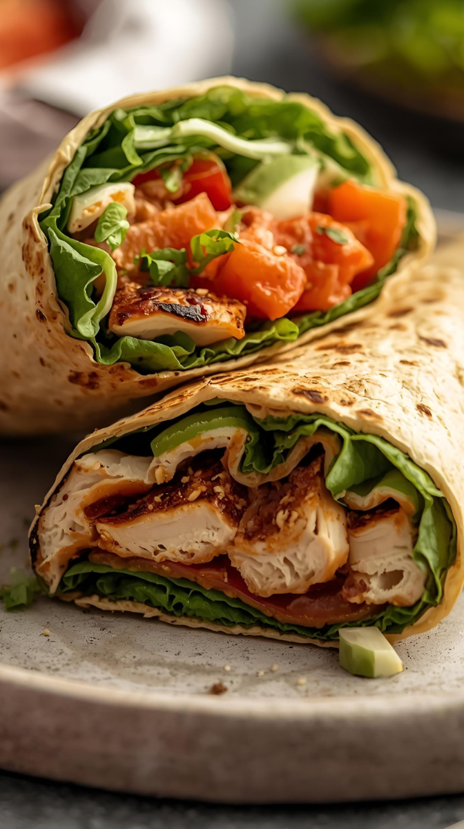 Spicy Chicken Caesar Wrap