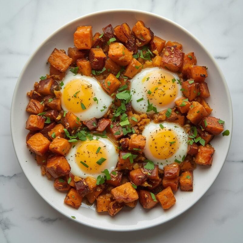 Sweet Potato and Egg Hash