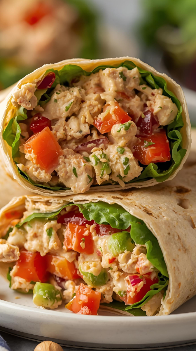 Tuna Salad Wrap with Crunchy Veggies