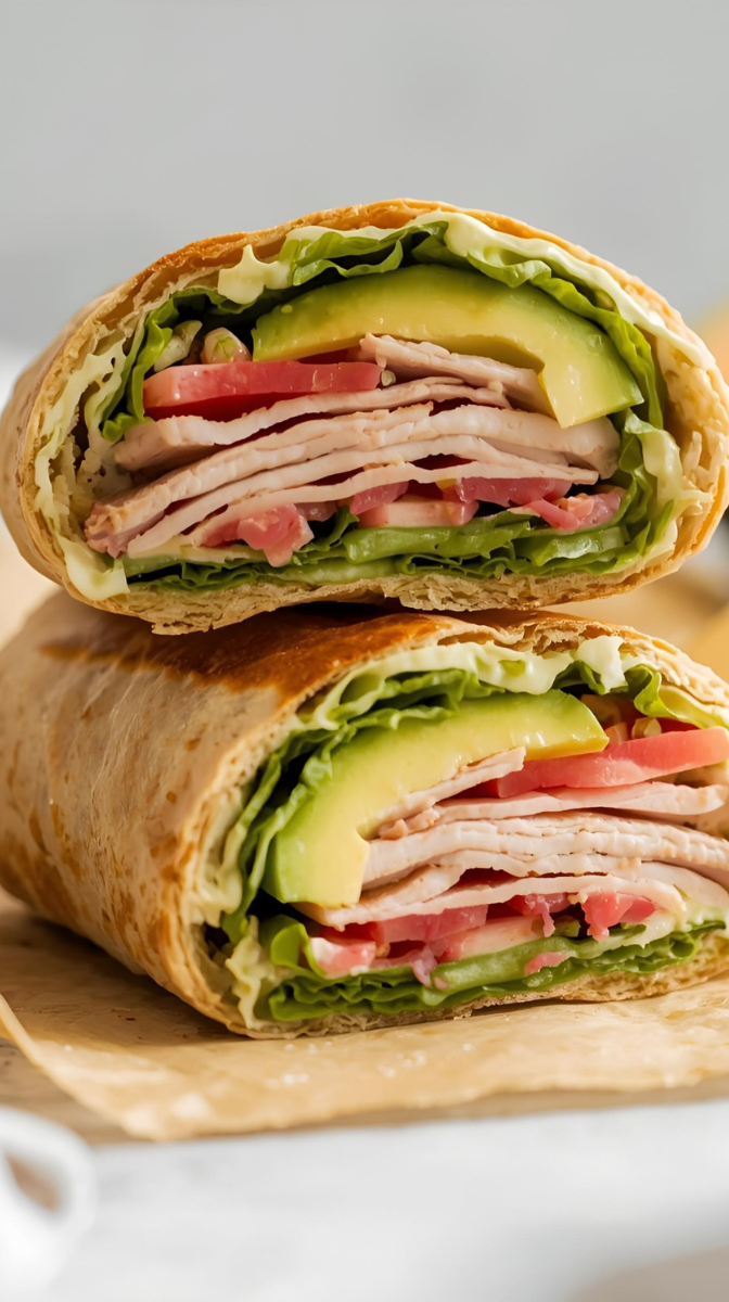 Turkey and Avocado Club Wrap