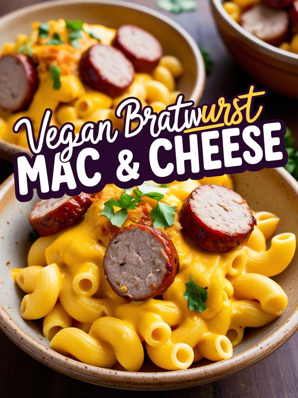 Vegan Bratwurst Mac and Cheese