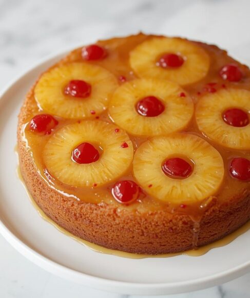 Vegan Pineapple Upside-Down Cake