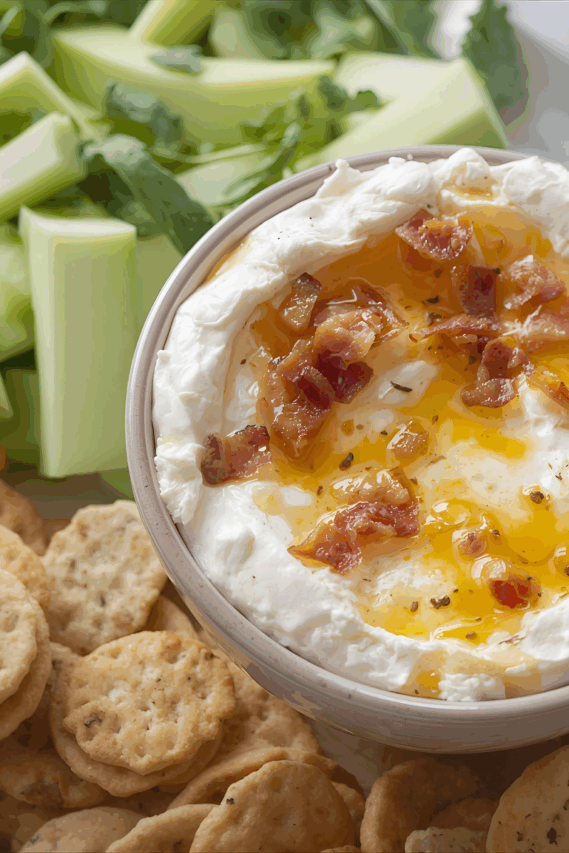 Sweet and Savory Bacon Ranch Cream Cheese Dip