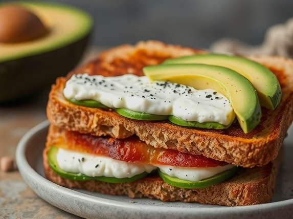 Avocado and Goat Cheese Grilled Cheese