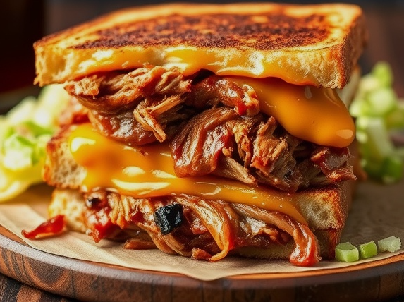 BBQ Pulled Pork Grilled Cheese