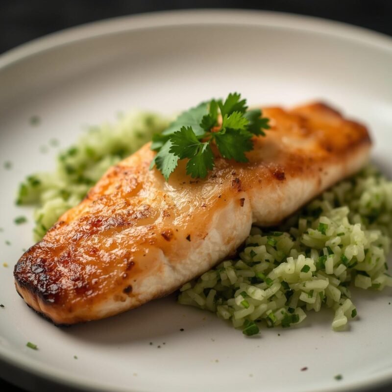 Baked Fish with Cilantro Lime Rice