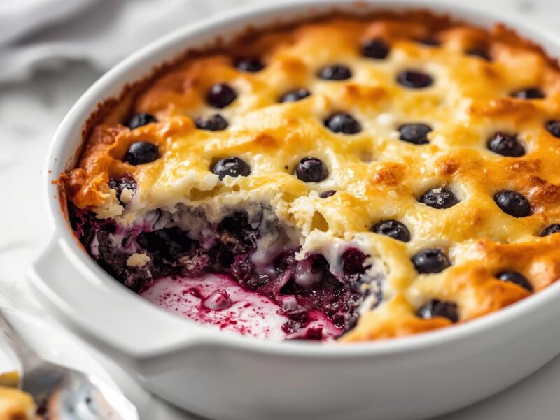 Blueberry Lemon Ricotta Casserole
