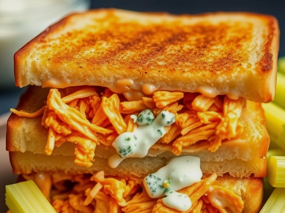 Buffalo Chicken Grilled Cheese
