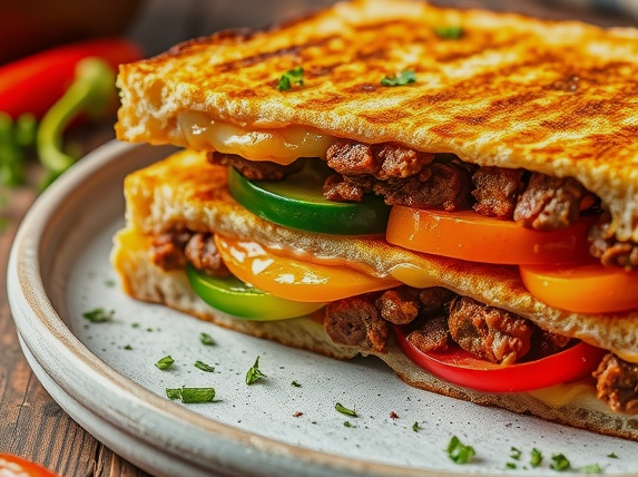 Chorizo and Pepper Grilled Cheese