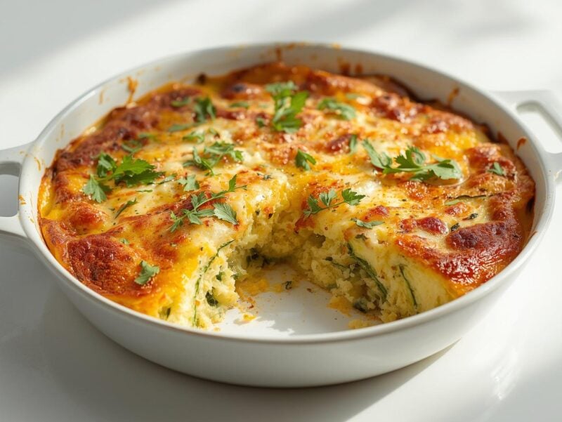 Mediterranean Egg Casserole with Zucchini