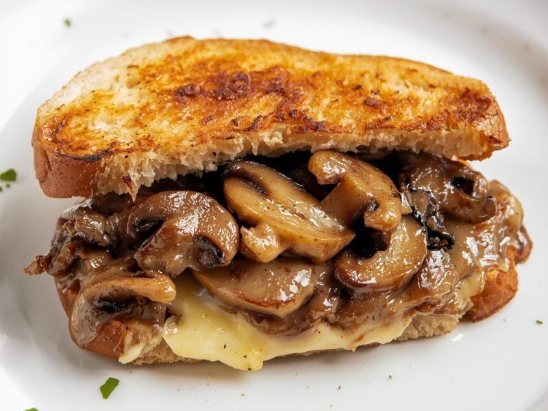 Mushroom and Swiss Grilled Cheese